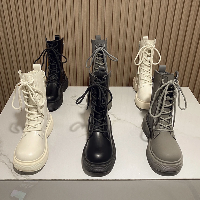 2021 Female Thigh High Leather Women Platform Black White Ankle Boots For Women's Boots With Hand-stitched Ornament Long Boots, Black.grey.beige
2021 Female Thigh High Leather Women Platform Black White Ankle Boots For Women's Boots With Hand-stitched Ornament Long Boots, Black.grey.beige