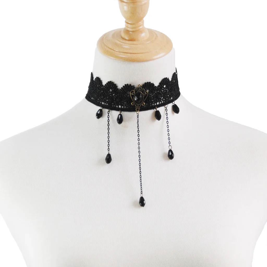 Gothic Vintage Lace Choker Necklace Black Floral Hollow Lace Necklace Chain Jewelry for Women, Picture
Gothic Vintage Lace Choker Necklace Black Floral Hollow Lace Necklace Chain Jewelry for Women, Picture