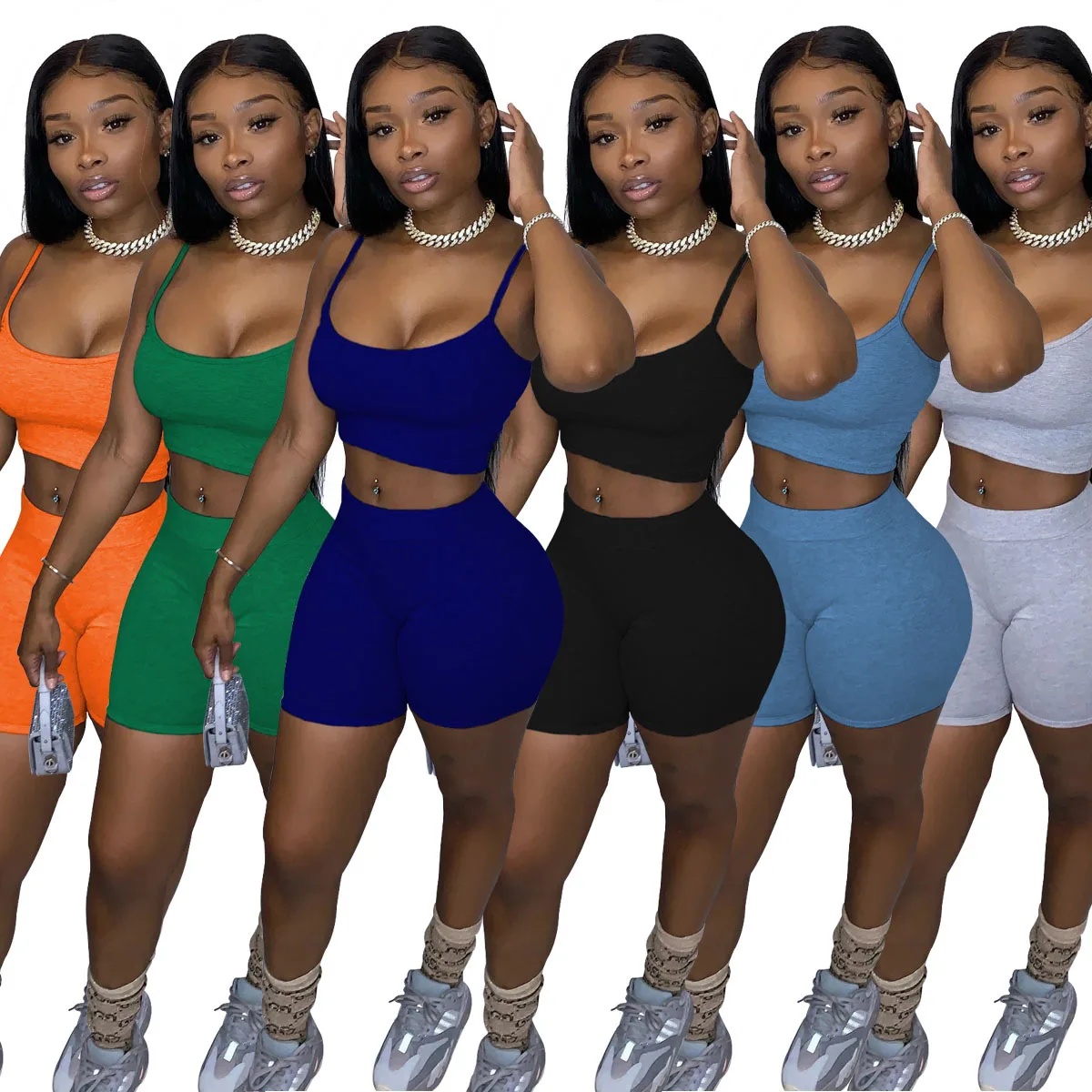 Hot Selling 2021 women outfit breathable two piece sport 2 piece set women biker shorts set
Hot Selling 2021 women outfit breathable two piece sport 2 piece set women biker shorts set