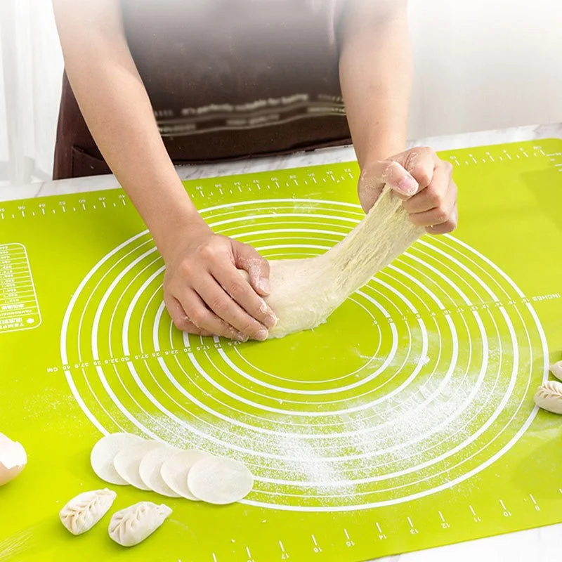 

Pastry Mat Non-stick Silicone Baking Mat for Rolling Dough Pie Crust Pizza, Blue/pink/green/orange/brown/purple//yellow+red/red+white