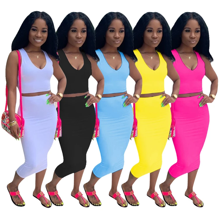 2021 Fashion Summer Dress Women Clothing V Neck Summer 2 Piece Skirt Set Sexy Two Piece Outfits For Woman, As pictures or customized color
2021 Fashion Summer Dress Women Clothing V Neck Summer 2 Piece Skirt Set Sexy Two Piece Outfits For Woman, As pictures or customized color