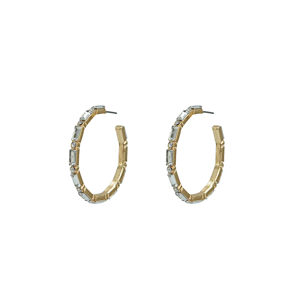 VRIUA Luxury Square Zircon Crystal Gold Hoop Earring For Women Shining Rhinestone Round Big Earrings Fashion Wedding Jewelry
VRIUA Luxury Square Zircon Crystal Gold Hoop Earring For Women Shining Rhinestone Round Big Earrings Fashion Wedding Jewelry