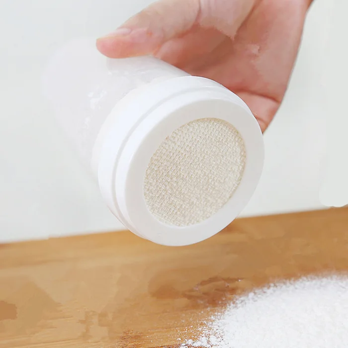 Household Flour Duster Baking Plastic Duster Cocoa Powder Creative Drum Flour Sieve 
Household Flour Duster Baking Plastic Duster Cocoa Powder Creative Drum Flour Sieve