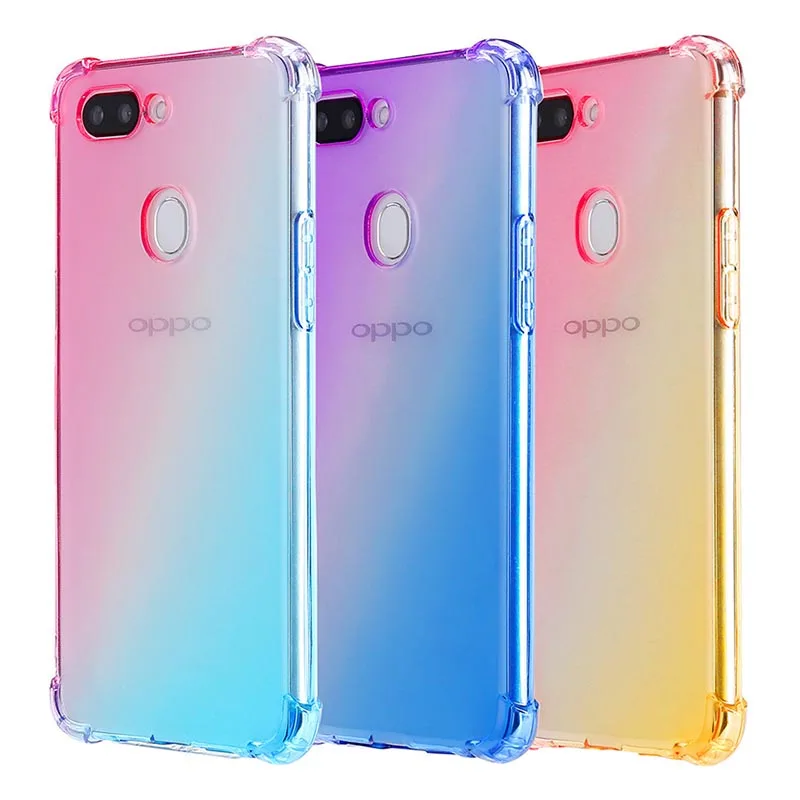 Shockproof Four Corner Rainbow Gradient TPU Case With Lanyard Hole Case For OPPO F9 F11 A7
Shockproof Four Corner Rainbow Gradient TPU Case With Lanyard Hole Case For OPPO F9 F11 A7
