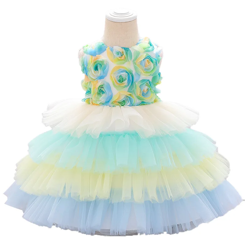 The new children's dress Princess dress Simulation flower multi-layer rainbow cake bubble skirt
The new children's dress Princess dress Simulation flower multi-layer rainbow cake bubble skirt