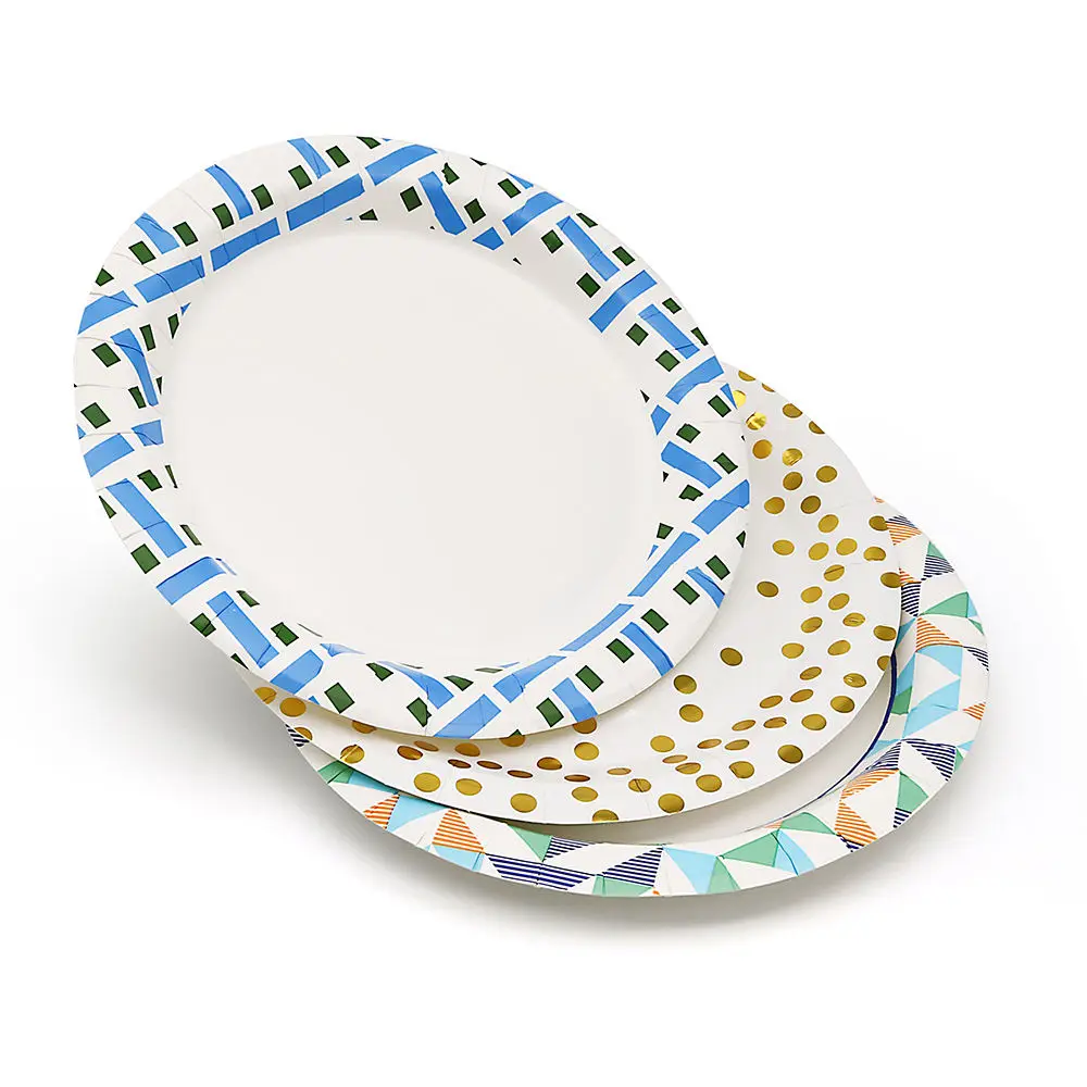 Manufacturers Customized Paper Plate With Logo Print For Party Food Grade Takeaway Container Packaging
Manufacturers Customized Paper Plate With Logo Print For Party Food Grade Takeaway Container Packaging