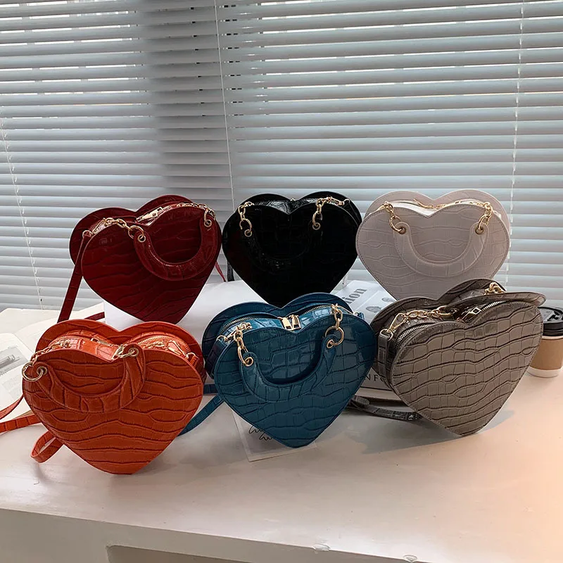 Wholesale Love Heart Shaped Purses And Handbags Single Shoulder Bag With Chain Purse For Women Fashion Women Hand Bag Ladies, 6 colors
Wholesale Love Heart Shaped Purses And Handbags Single Shoulder Bag With Chain Purse For Women Fashion Women Hand Bag Ladies, 6 colors