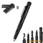 LED Tactical Pen flashlight Aluminum Alloy with tungsten glass breaker