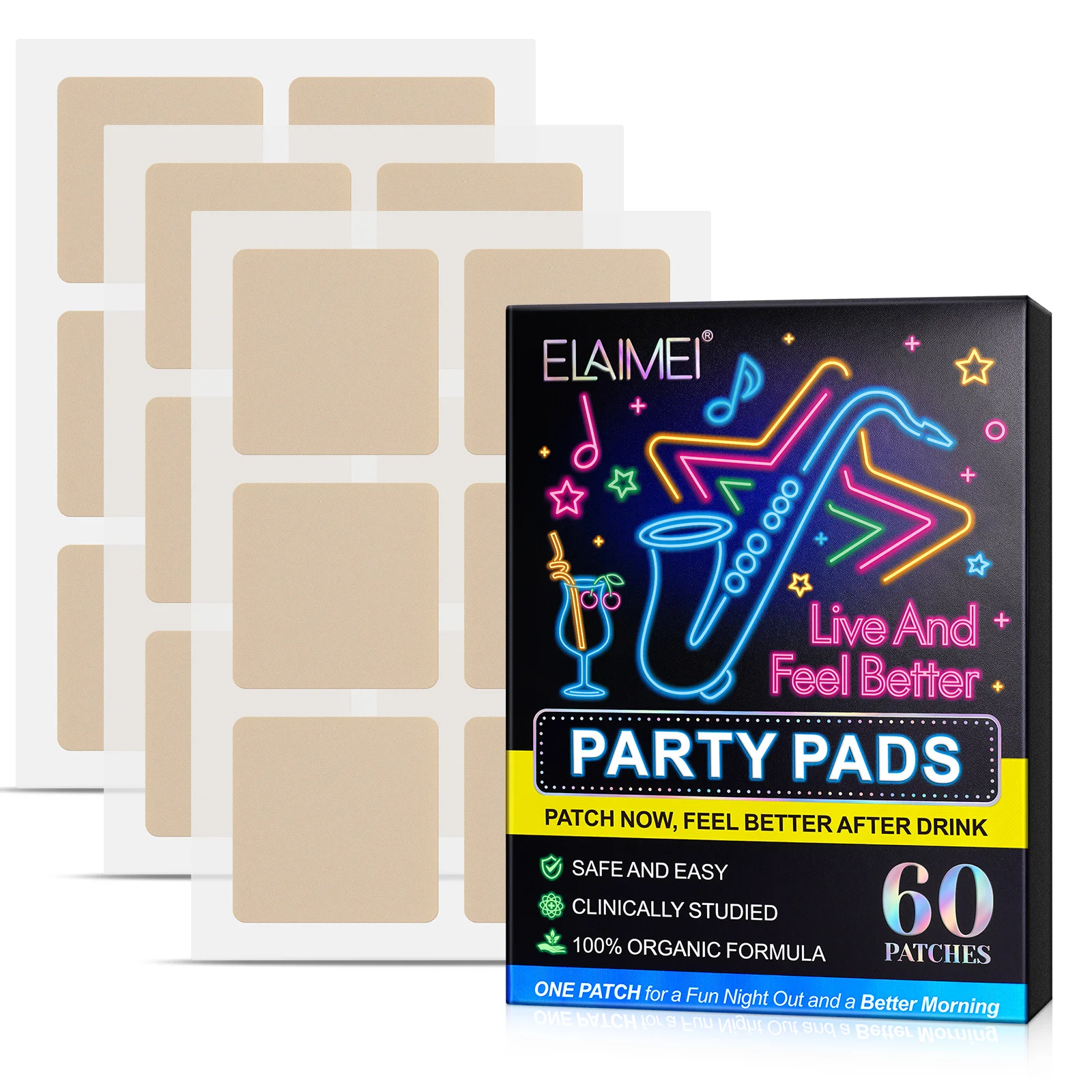 60 Pcs Hangover Relief Patch After Party Natural Recovery Patch Fast Volatilization Drinking Relief Patch For Bar Party
60 Pcs Hangover Relief Patch After Party Natural Recovery Patch Fast Volatilization Drinking Relief Patch For Bar Party