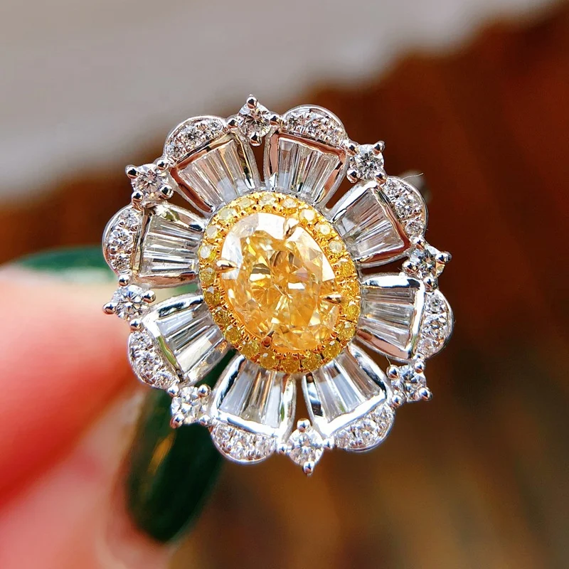 Vintage Female Yellow Crystal Stone Ring Charm Silver Color Big Wedding Rings For Women Dainty Flower Zircon Engagement Ring, Customized color
Vintage Female Yellow Crystal Stone Ring Charm Silver Color Big Wedding Rings For Women Dainty Flower Zircon Engagement Ring, Customized color