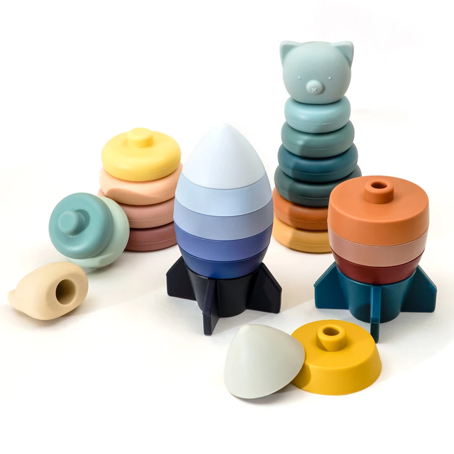 TONGTU Factory Supply Rocket Shape Silicone Stacking Funny Toy Baby Educational Silicone Stacker Toys For Infant
TONGTU Factory Supply Rocket Shape Silicone Stacking Funny Toy Baby Educational Silicone Stacker Toys For Infant