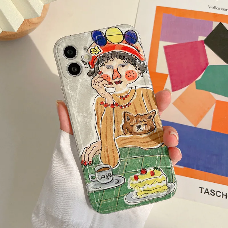 Artistic abstract illustration tpu phone case for iphone 13 12 11 Pro Max XR X XS 7 8 Plus good quality protective cover, Transparent
Artistic abstract illustration tpu phone case for iphone 13 12 11 Pro Max XR X XS 7 8 Plus good quality protective cover, Transparent