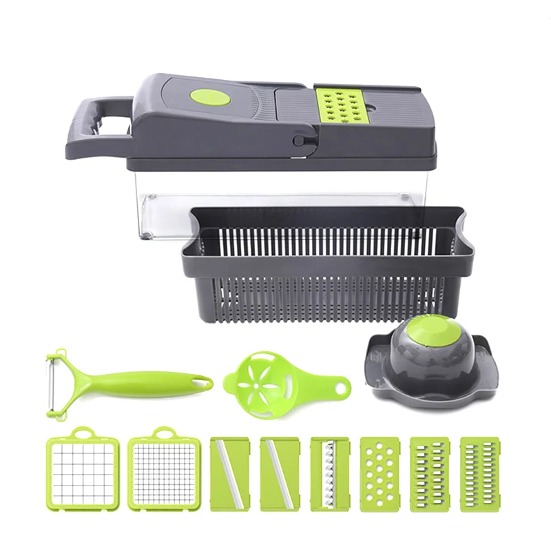 home and commercial use multifunctional vegetable cutter grater kitchen for Potato salad fruits, Green
home and commercial use multifunctional vegetable cutter grater kitchen for Potato salad fruits, Green