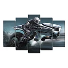 5 Pieces custom Future motorcycle pictures abstract art painting