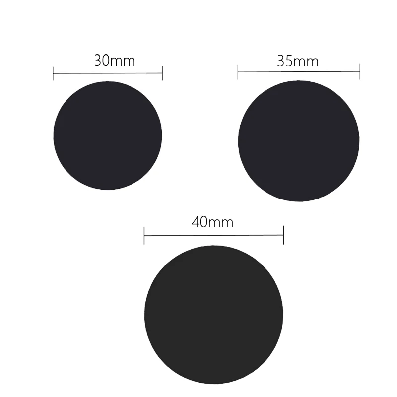 30 35 40mm Black Metal Plate disk iron sheet Scratch-proof for Magnet Mobile Phone Holder For Magnetic Car Phone Stand holders
30 35 40mm Black Metal Plate disk iron sheet Scratch-proof for Magnet Mobile Phone Holder For Magnetic Car Phone Stand holders