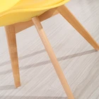 Hot Sale Modern dining Plastic Chairs low price wooden leg tulip chair