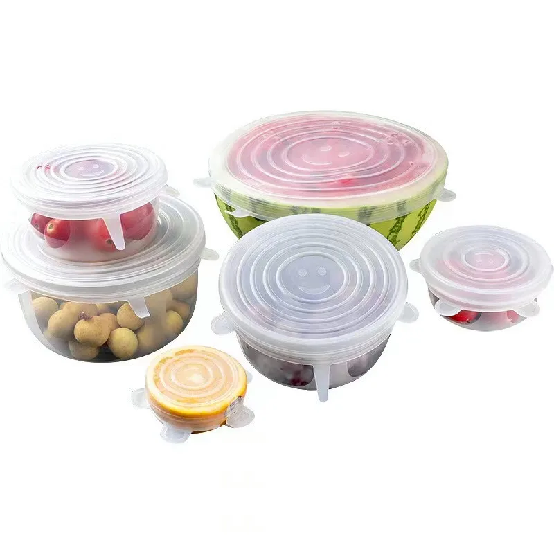 High Quality Food Grade 6PCS Silicone Stretch Lids Universal Silicone Food Wrap Bowl Pot Lid Silicone Cover Pan, Colors
High Quality Food Grade 6PCS Silicone Stretch Lids Universal Silicone Food Wrap Bowl Pot Lid Silicone Cover Pan, Colors