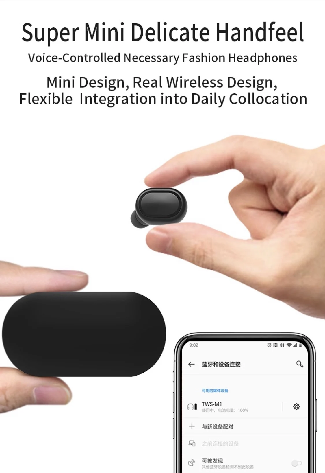M1 Earphone Waterproof Earbuds Bluetooth Wireless Earbuds with Charging Box for Xiaomi - ANKUX.COM