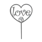 China import direct festival decoration mirror acrylic heart love letter for wedding party decoration
