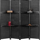 Black Bamboo folding water proof natural color room divider