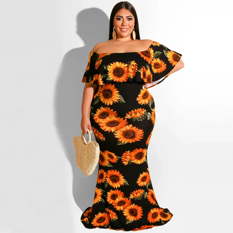 Plus Size Dress Wholesale Printed Off Shoulder Tight Fit Buttocks Casual Sexy Bodycon Maxi Dresses Women, Shown
Plus Size Dress Wholesale Printed Off Shoulder Tight Fit Buttocks Casual Sexy Bodycon Maxi Dresses Women, Shown