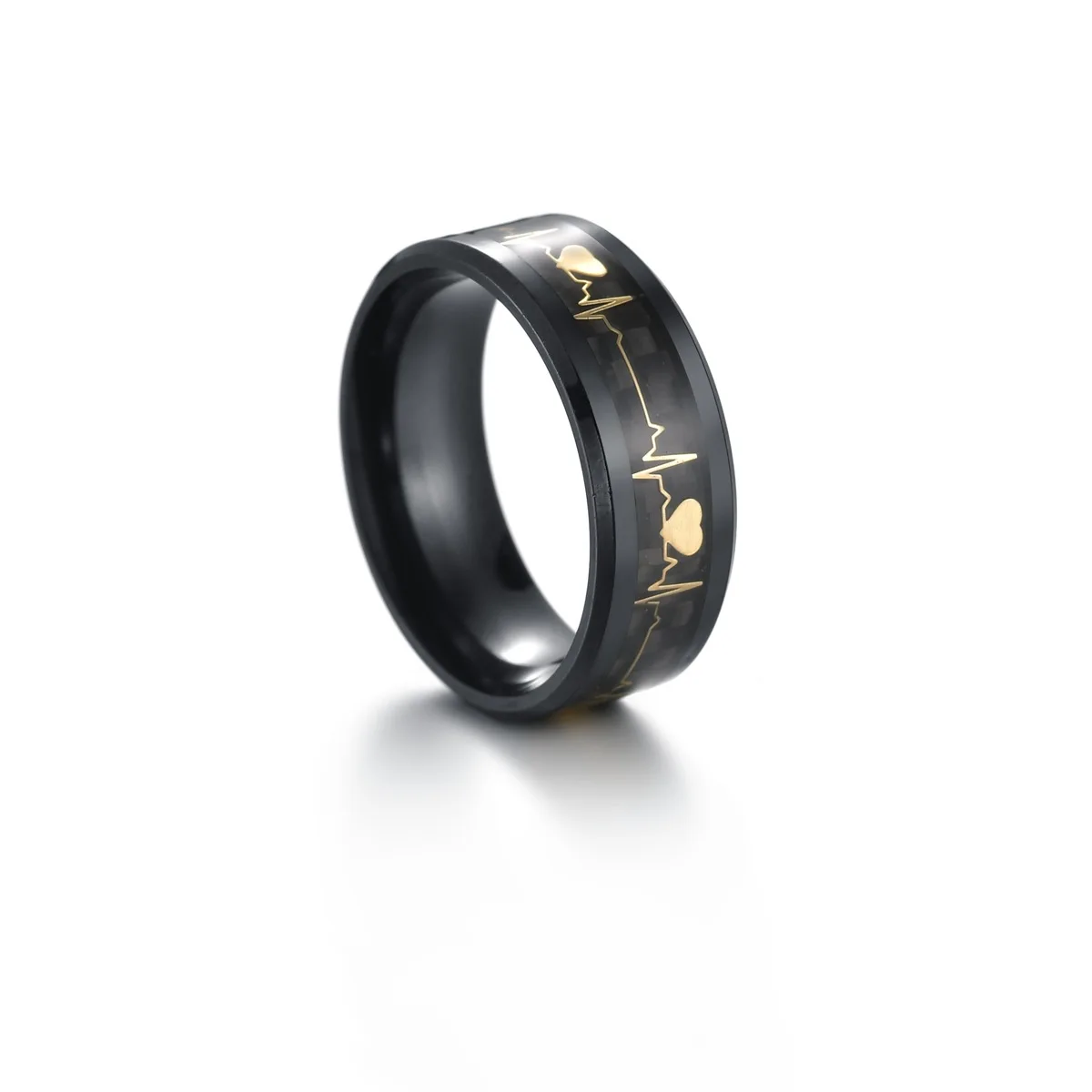 Tik Tok accessories Electrocardiogram lovers carbon fiber ring luminous jewelry factory direct sales jewelry
Tik Tok accessories Electrocardiogram lovers carbon fiber ring luminous jewelry factory direct sales jewelry