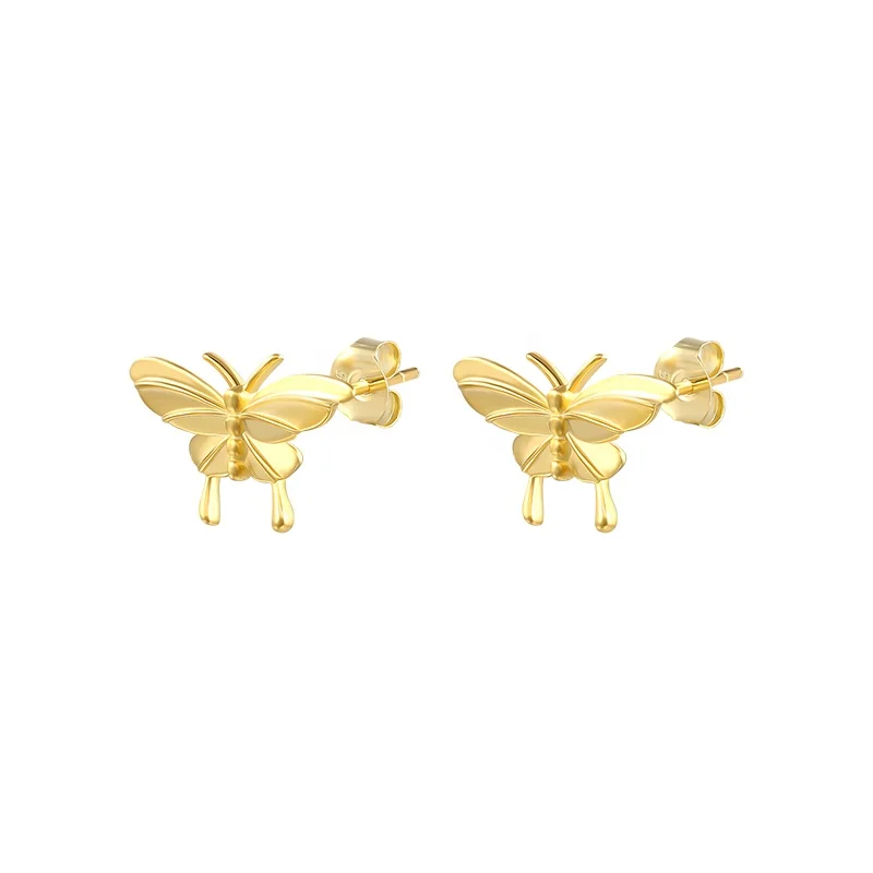 Ladies fashion party gold plated zircon jewelries 925 silver butterfly stud earrings
Ladies fashion party gold plated zircon jewelries 925 silver butterfly stud earrings