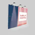 Adjustable Custom Fabric Pop Up Stand 8ft/10ft Pop Up Display trade show booth media wall backdrop