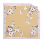 Euro Floral Printed Small Square Hair Scarf for Women Neck Hotel Autumn Imitate Silk Bandana Bag Scarves 53*53CM