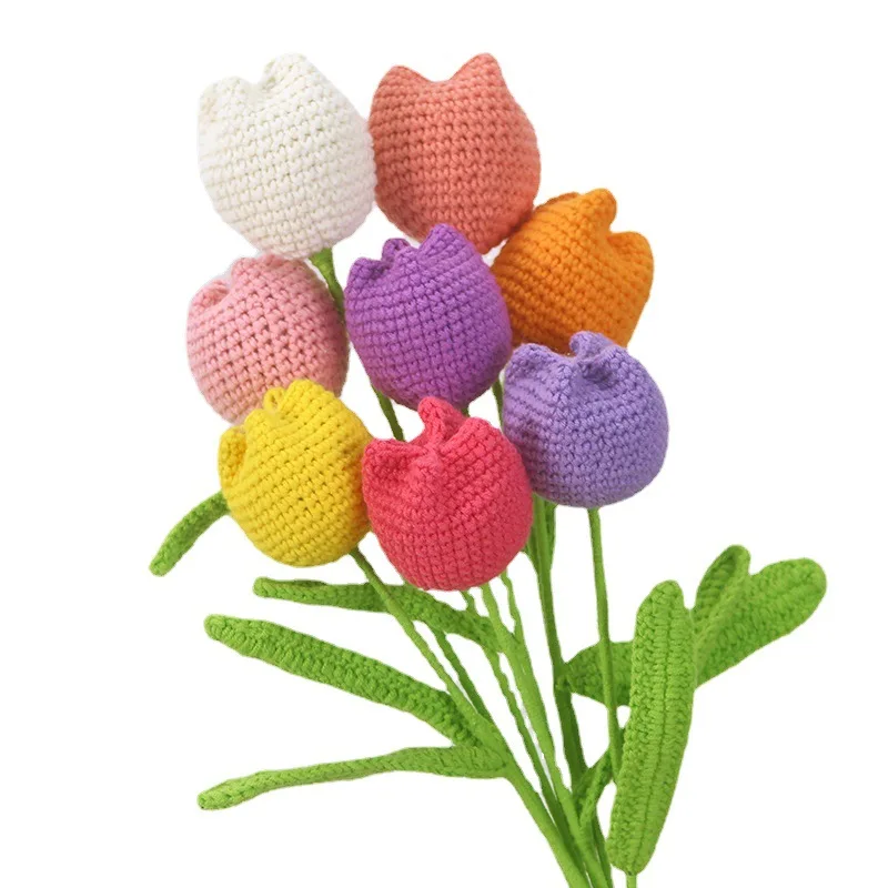 Wholesale Handmade Crochet Tulip Flower Wedding Decoration Valentine's Day Artificial Flowers Tulip
Wholesale Handmade Crochet Tulip Flower Wedding Decoration Valentine's Day Artificial Flowers Tulip