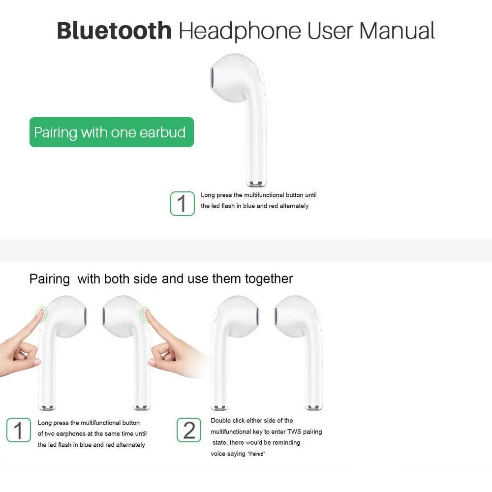 2019 i7s cheap new sport TWS bluetooth 5.0 wireless headphones headset earphone earbuds - ANKUX.COM