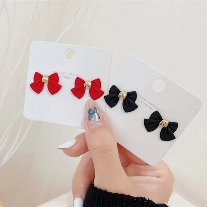 Black bow earrings 2021 new trendy sweet real gold earrings women cute s925 earrings
Black bow earrings 2021 new trendy sweet real gold earrings women cute s925 earrings