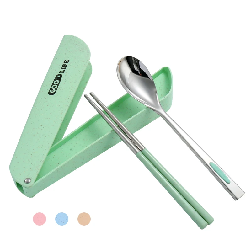 Wholesale Portable Flatware Set Outdoor Travel chopsticks spoon Stainless Steel Cutlery Set With Case, Light blue/light green/light pink/light brown
Wholesale Portable Flatware Set Outdoor Travel chopsticks spoon Stainless Steel Cutlery Set With Case, Light blue/light green/light pink/light brown