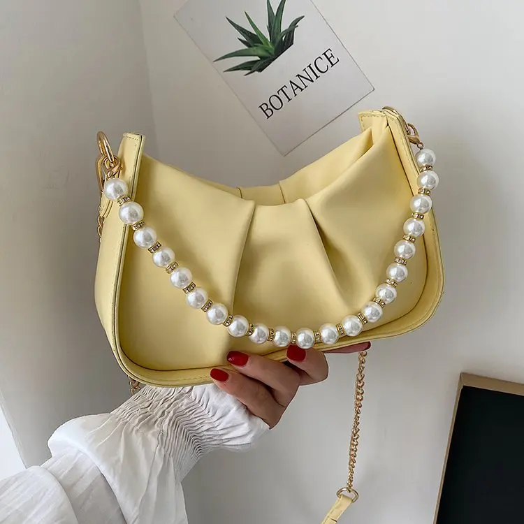 2021 New Arrivals Trendy Fashion Pearl Chain Messenger bag PU Chain Handbags Shoulder Hand Bags For Women Underarm Purses, 4 colors
2021 New Arrivals Trendy Fashion Pearl Chain Messenger bag PU Chain Handbags Shoulder Hand Bags For Women Underarm Purses, 4 colors
