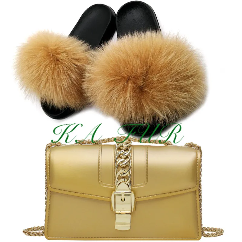 new design rainbow color jelly bag matching rainbow real fox fur slides slipper with purse handbag set
new design rainbow color jelly bag matching rainbow real fox fur slides slipper with purse handbag set