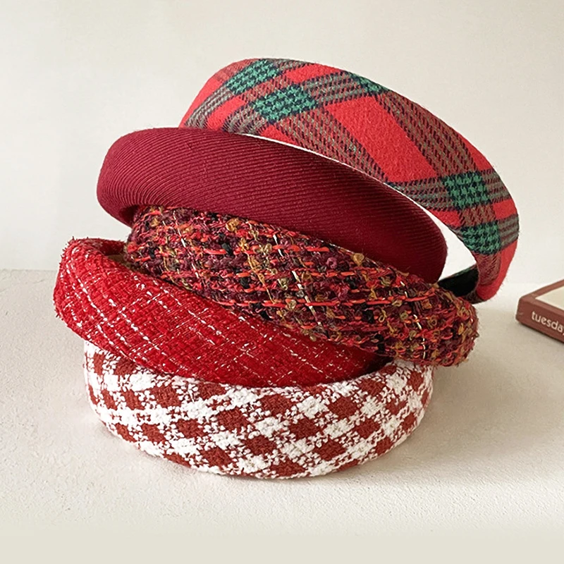 Wholesale Colorful Women Headbands Luxury Temperament Festival Diademas Para Mujer Knitted Wool Sponge Red Christmas Headband
Wholesale Colorful Women Headbands Luxury Temperament Festival Diademas Para Mujer Knitted Wool Sponge Red Christmas Headband