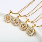 Necklace Cubic Initial Diamond Letter Necklace Cubic Zirconia 26 Letter Necklace