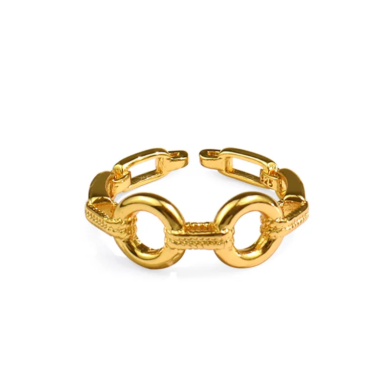 Fashion Hollow Pig Nose Women Ring Copper Plated Gold Color Ring Jewelry Irregular Geometric Personality Open Metal Ring, White and gold ring
Fashion Hollow Pig Nose Women Ring Copper Plated Gold Color Ring Jewelry Irregular Geometric Personality Open Metal Ring, White and gold ring