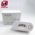 Brazilian type mini smart plug wifi enabled works with alexa