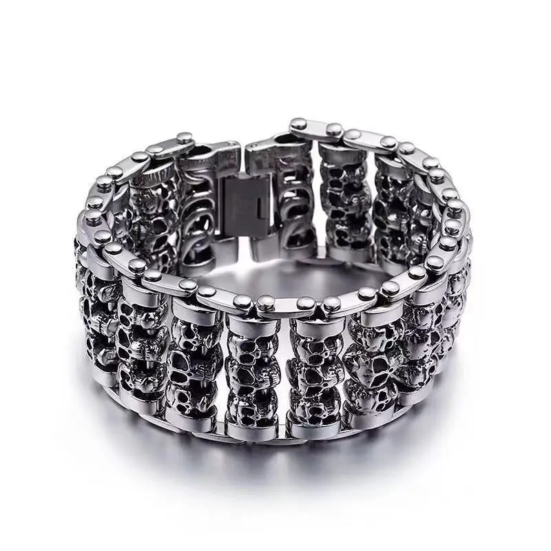 New men's bracelet titanium steel skeleton punk personality jewelry fashion boys accessories wholesale
New men's bracelet titanium steel skeleton punk personality jewelry fashion boys accessories wholesale