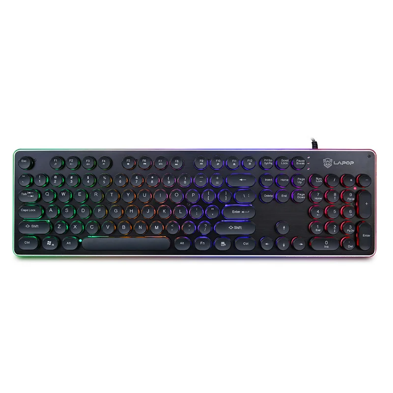 Luminescent Aluminum Punk Keycap Ergonomics LAPOP WK40 Black Stylish Glowing Chocolate Keycap Keyboard
Luminescent Aluminum Punk Keycap Ergonomics LAPOP WK40 Black Stylish Glowing Chocolate Keycap Keyboard