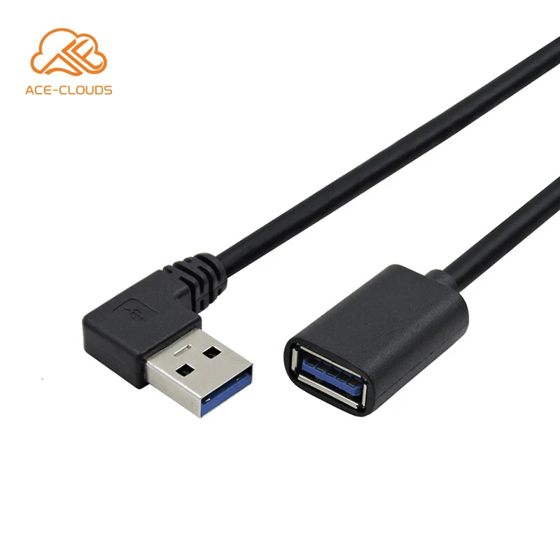 Right left Angle USB3.0 A Male to Female Adapter cable usb2.0 otg extension cable, Black
Right left Angle USB3.0 A Male to Female Adapter cable usb2.0 otg extension cable, Black