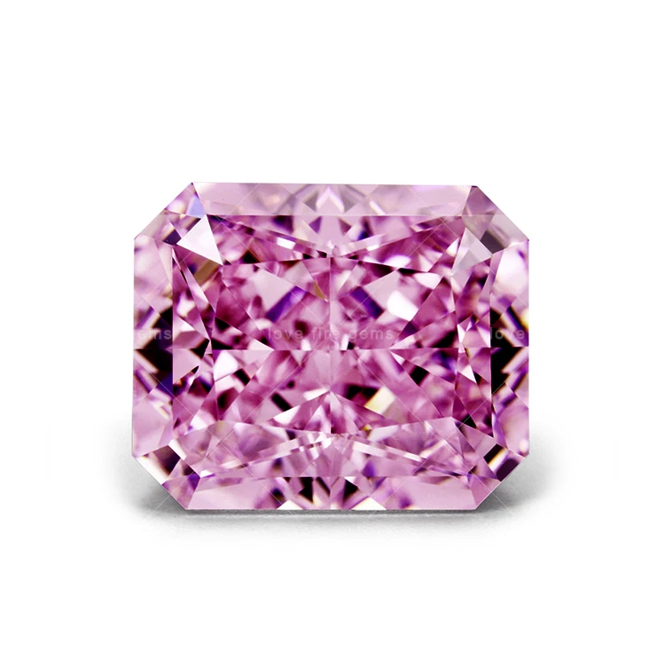 

all sizes special fancy radiant cut light pink cz gems octagon 4K crushed ice cubic zirconia