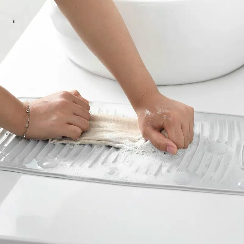 Portable Hand Washing Board Silicone Washboard Washing Board Shirts Cleaning Laundry Clothes Washing Board Eco-friendly T/T 30%, Blue+red+gray
Portable Hand Washing Board Silicone Washboard Washing Board Shirts Cleaning Laundry Clothes Washing Board Eco-friendly T/T 30%, Blue+red+gray