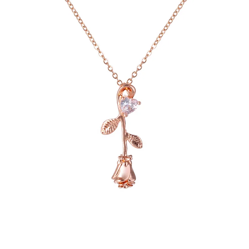 Hot Sell Rose Crystal Pendant Necklace For Women Girls Fashion Flower Charms Stainless steel Choker Jewelry Party Gifts, Gold, silver
Hot Sell Rose Crystal Pendant Necklace For Women Girls Fashion Flower Charms Stainless steel Choker Jewelry Party Gifts, Gold, silver