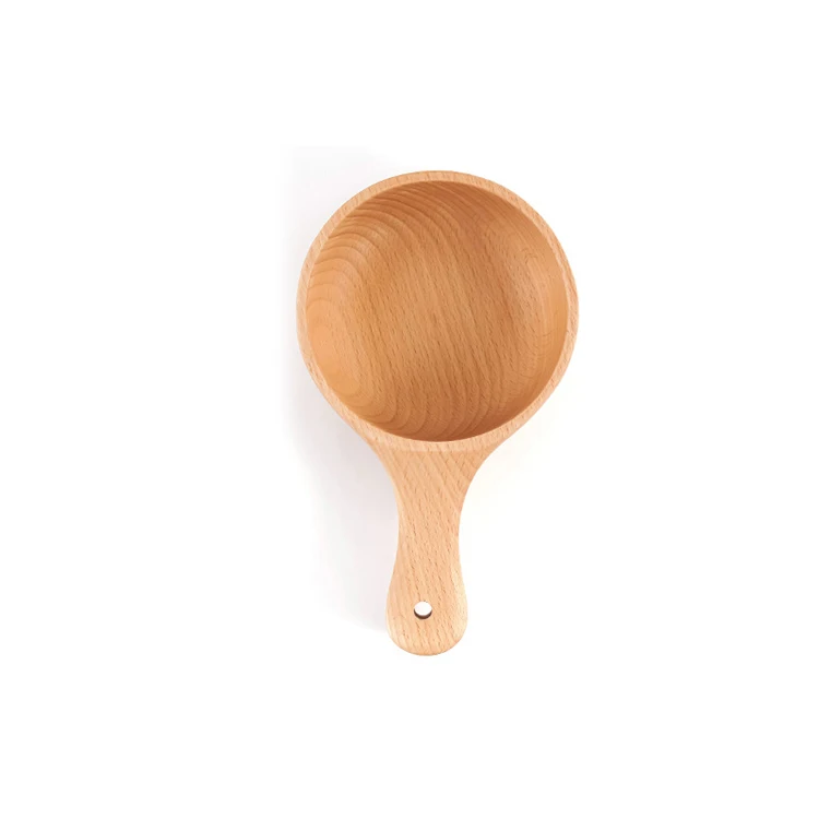 Houseold kitchen multiurpose round wooden water dipper ladle water scoop salad bowl with long handle
Houseold kitchen multiurpose round wooden water dipper ladle water scoop salad bowl with long handle