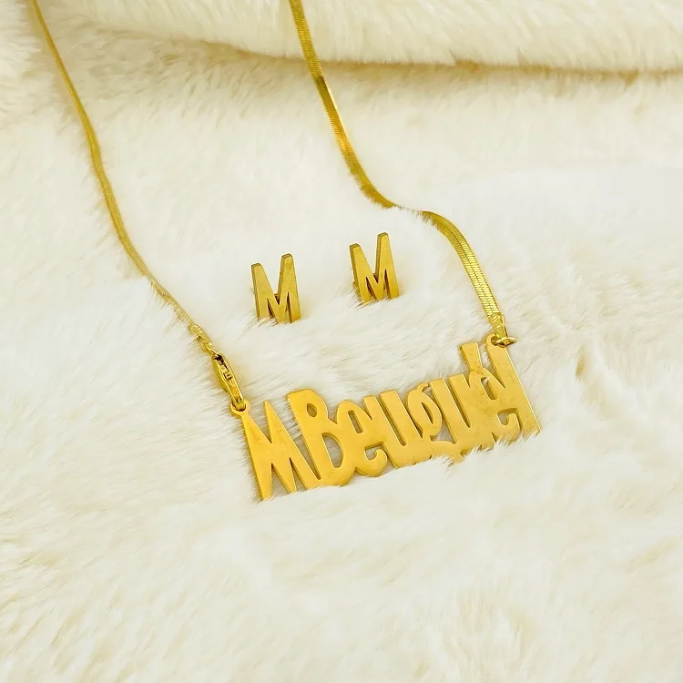 Golden Star Jewelry Custom 18k Gold Indian Stainless Steel Jewelry Set With Necklace
Golden Star Jewelry Custom 18k Gold Indian Stainless Steel Jewelry Set With Necklace