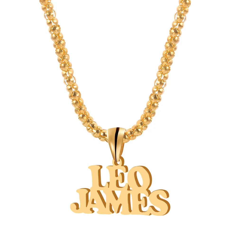 Pearl Chain DIY Necklace Customized Two Line Name Pendant Necklace Ladies Hip Hop Necklace
Pearl Chain DIY Necklace Customized Two Line Name Pendant Necklace Ladies Hip Hop Necklace