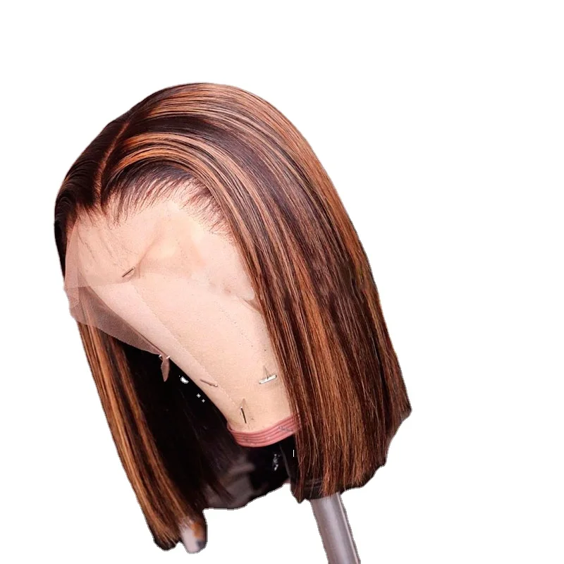 Drop shipping 13*4 highlighted color lace front bob wig ombre brown short bob lace human hair wig for black women
Drop shipping 13*4 highlighted color lace front bob wig ombre brown short bob lace human hair wig for black women