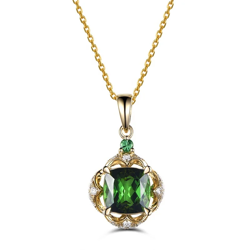 Chinese high quality jewelry natural gemstone 18K gold-plated emerald pendant green diamond pendant chain ladies necklace
Chinese high quality jewelry natural gemstone 18K gold-plated emerald pendant green diamond pendant chain ladies necklace